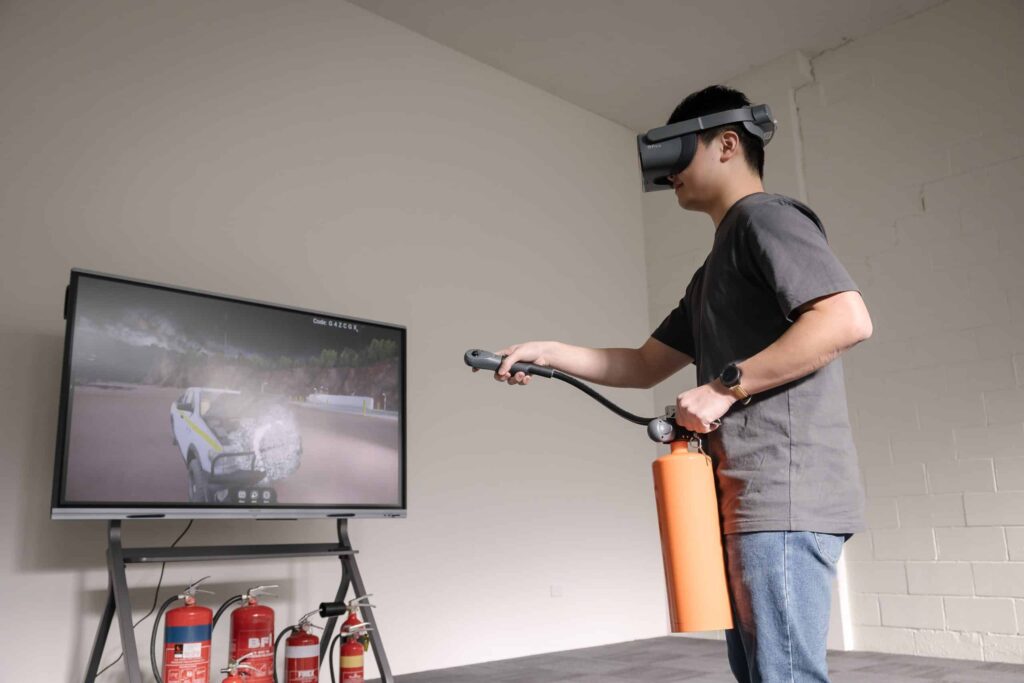 Fire attack training using VR technology